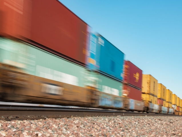 A,Freight,Train,Transports,Goods,Via,Rail.